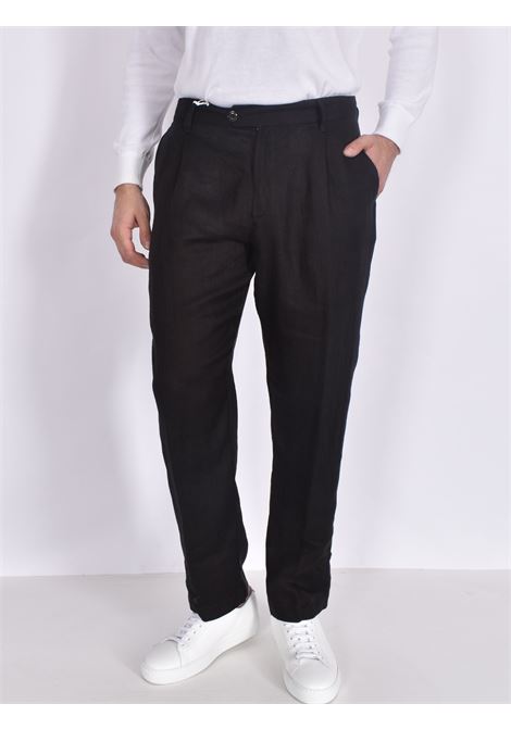 Pantalone Officina 36 lino nero OFFICINA 36 | 2628QP99